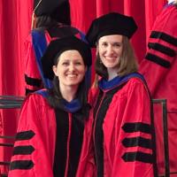 Annapaola Passerini and Rebecca Gerdes at Cornell's 2024 Graduation Ceremonies